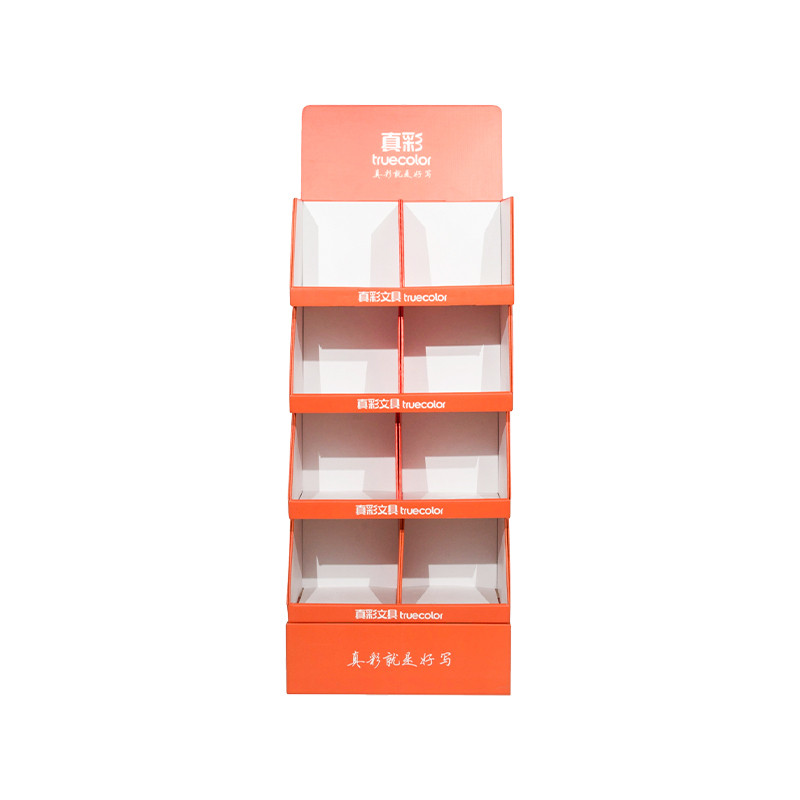 High End Retail Cardboard PDQ Display Poličky pre povýšenie na predaj papiernických potrieb